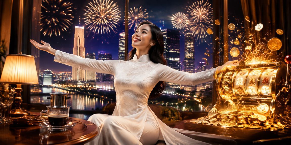 Người chơi slot game tại TP. HCM mặc áo dài, hình ảnh giải trí trực tuyến đậm chất Việt