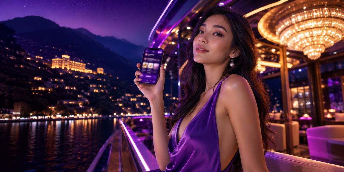 Người chơi tại Sapa mở ứng dụng casino trên điện thoại Android giữa khung cảnh đèn neon về đêm